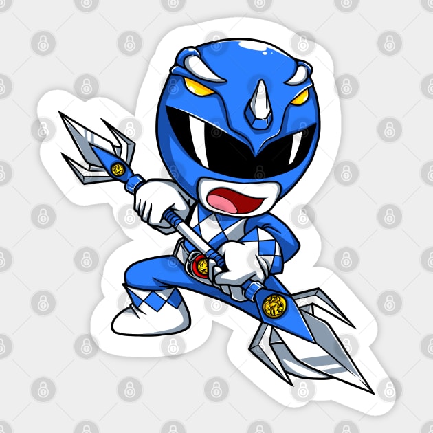 Blue Ranger Triceratops Sticker by HiroRay1984